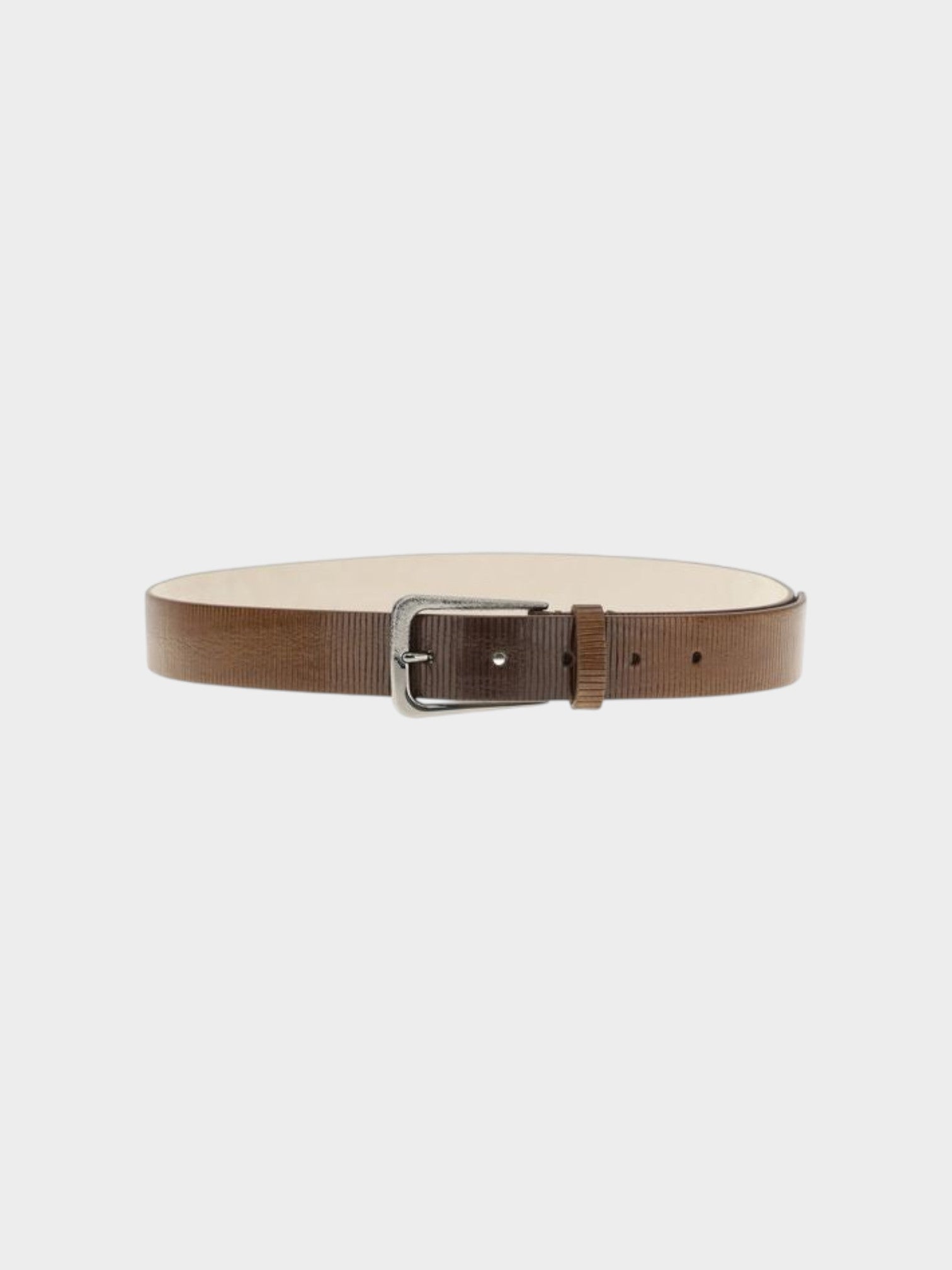 Brunello Cucinelli Brown Calf Leather Bos Taurus Regular Belt-thumbmail-2