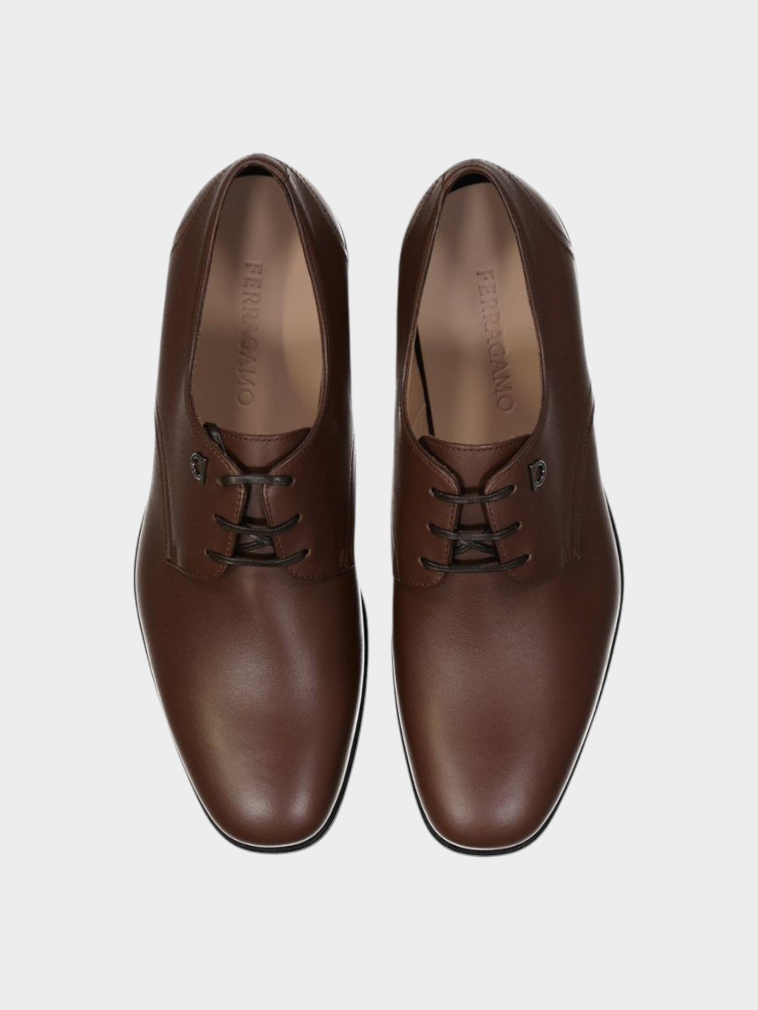 Salvatore Ferragamo Brown Leather Oxfords And Derbies-thumbmail-4