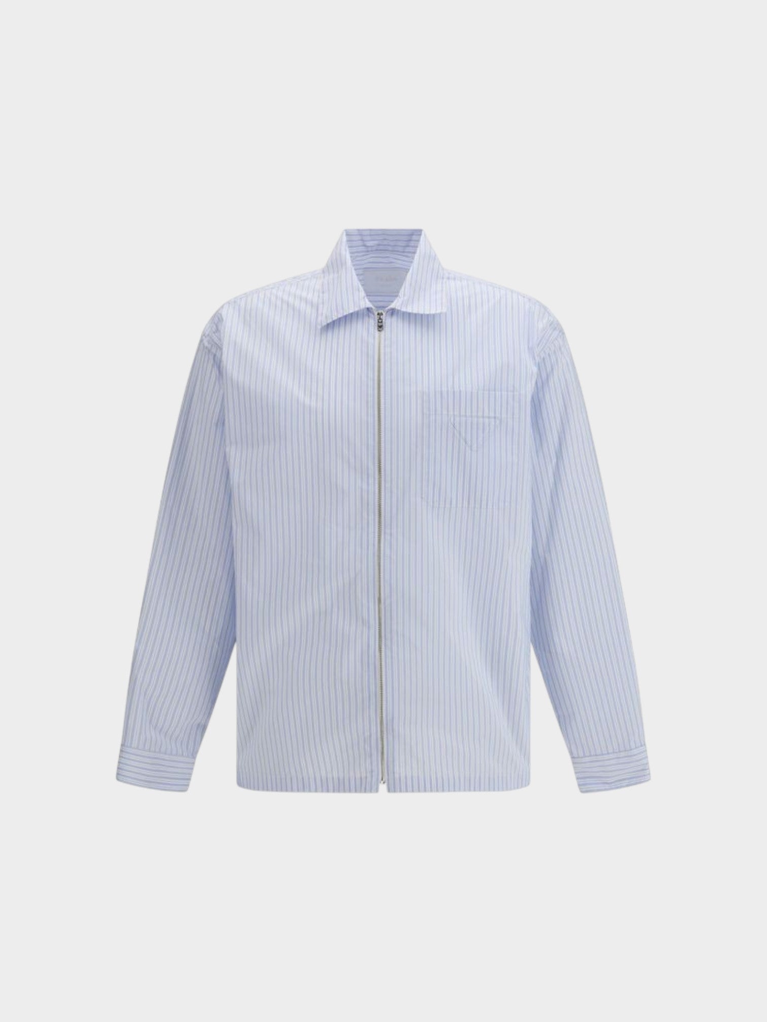Prada Blue Polyamide Pattern Shirt