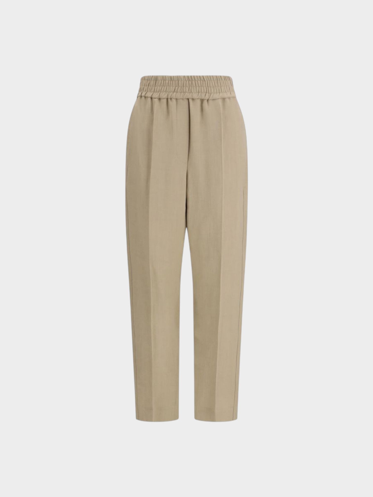 Brunello Cucinelli Beige Viscose Casual Pants