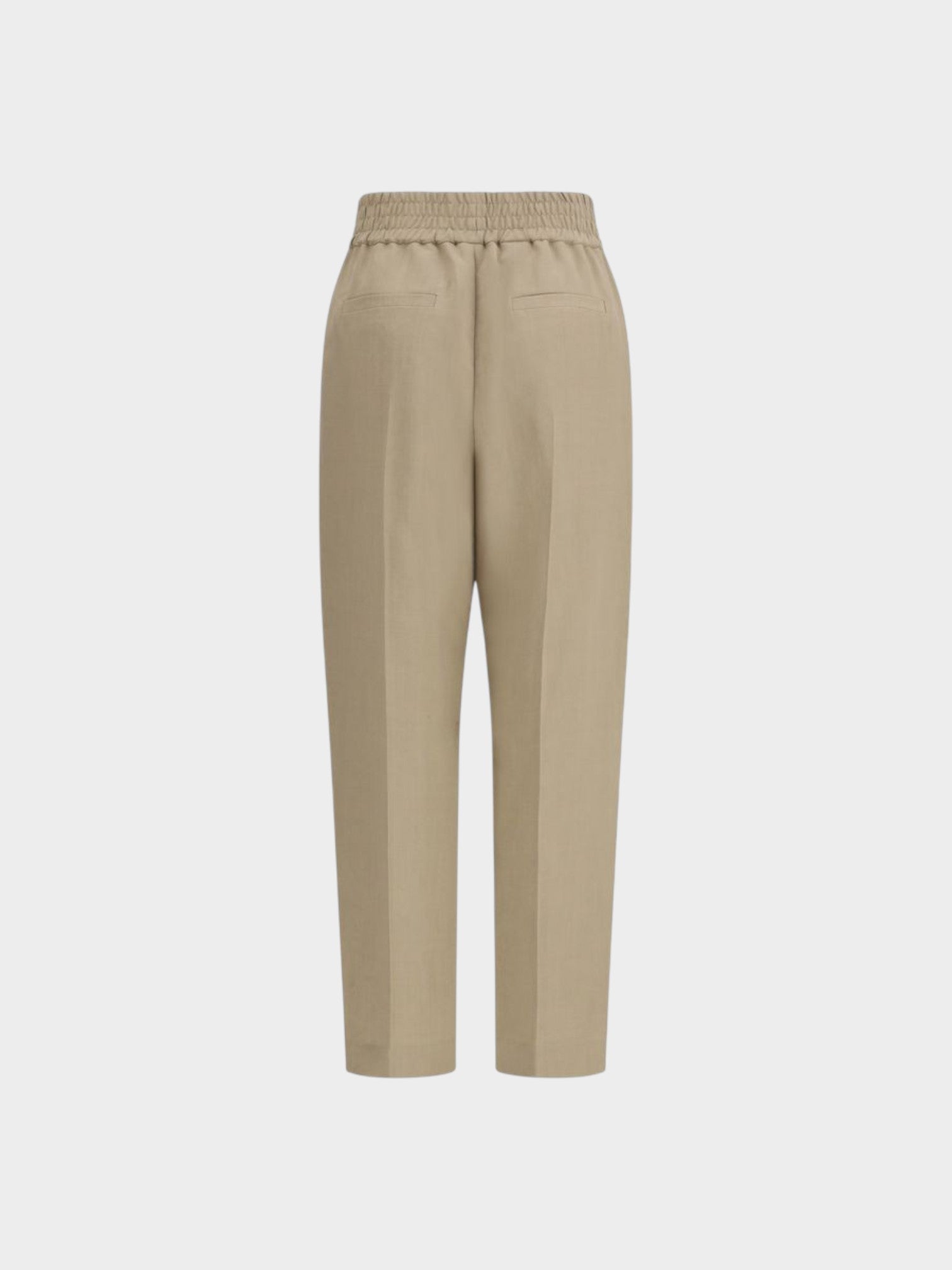 Brunello Cucinelli Beige Viscose Casual Pants-thumbmail-2
