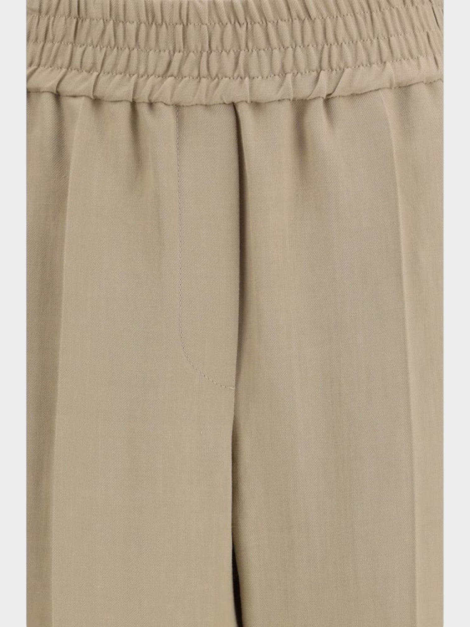 Brunello Cucinelli Beige Viscose Casual Pants-thumbmail-3