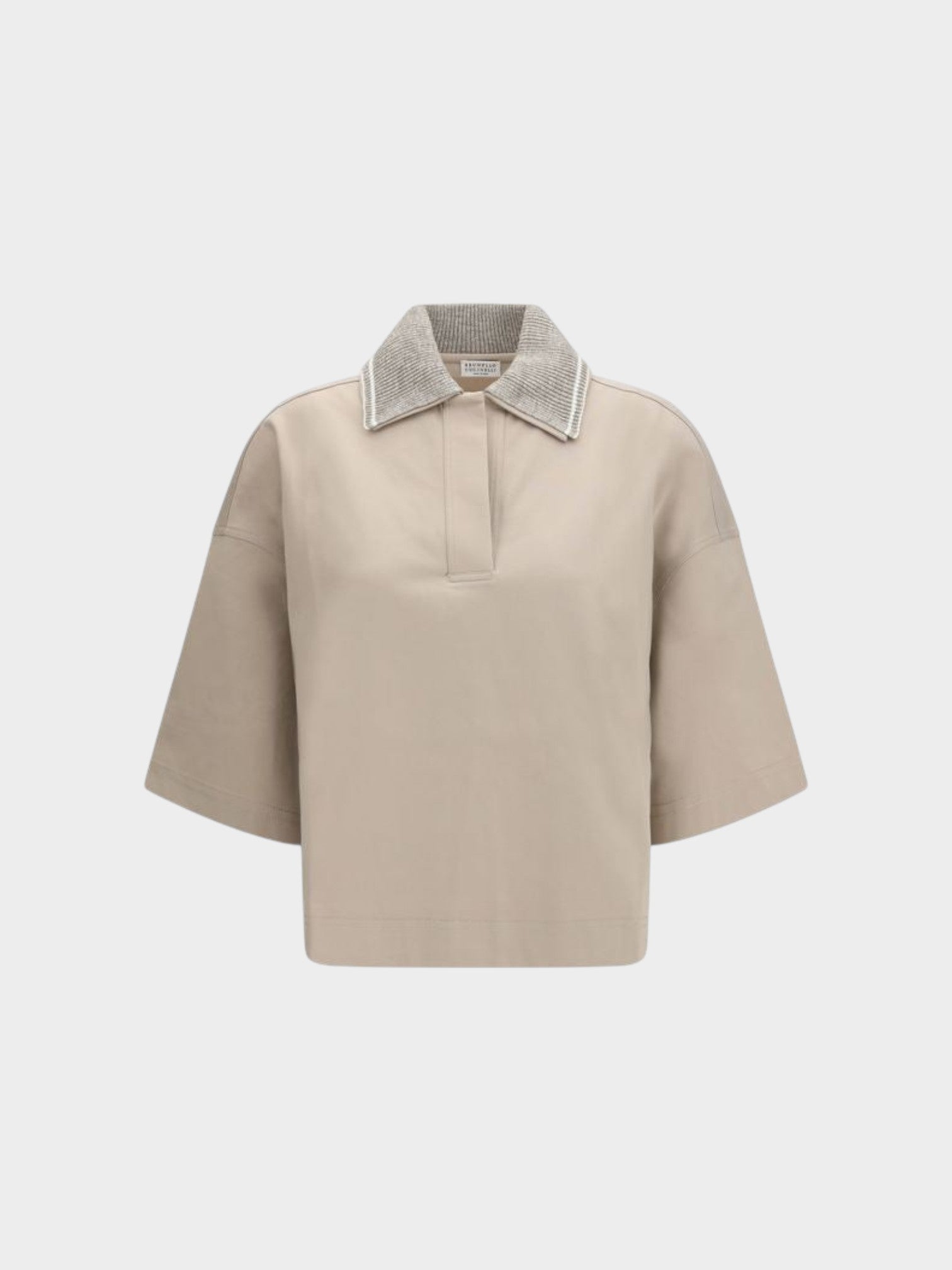 Brunello Cucinelli Beige Cotton Polo Shirt