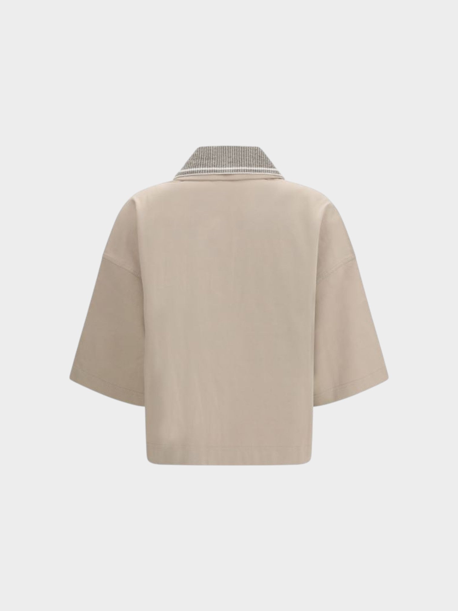 Brunello Cucinelli Beige Cotton Polo Shirt-thumbmail-2
