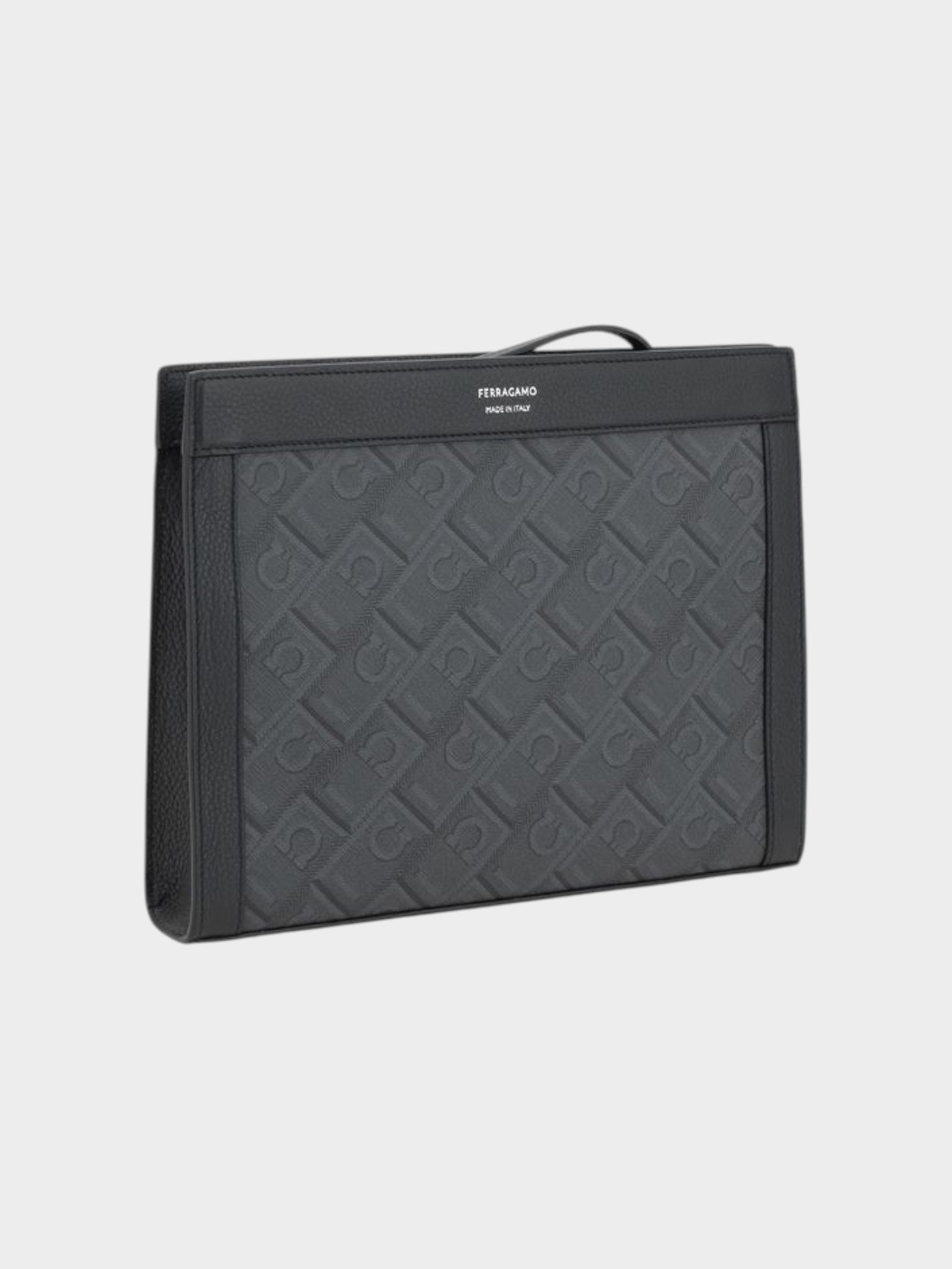 Ferragamo Black Polyethylene Clutch Bag-thumbmail-2
