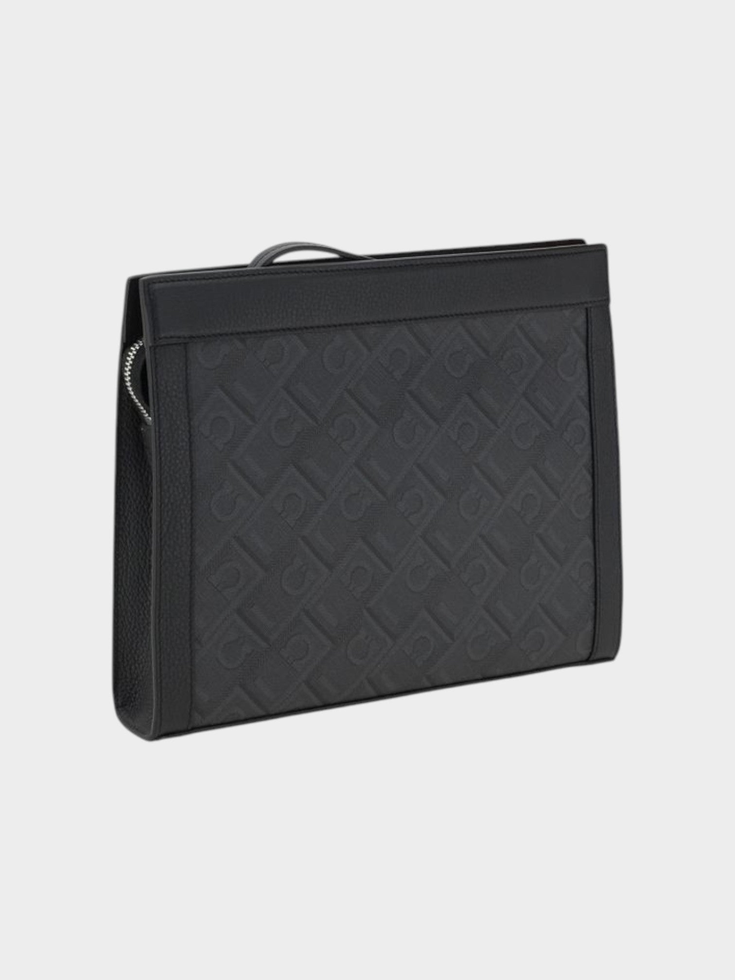Ferragamo Black Polyethylene Clutch Bag-thumbmail-3