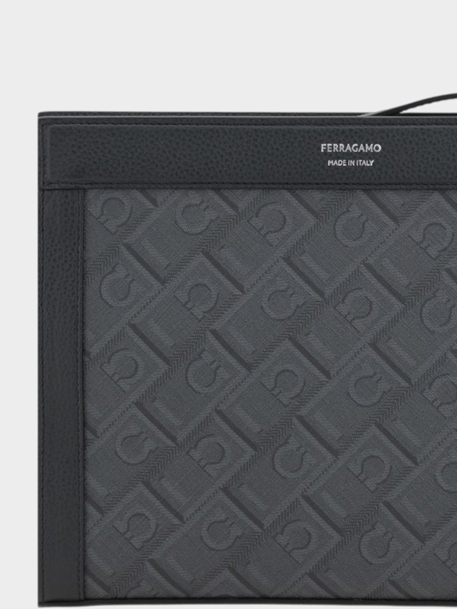 Ferragamo Black Polyethylene Clutch Bag-thumbmail-4