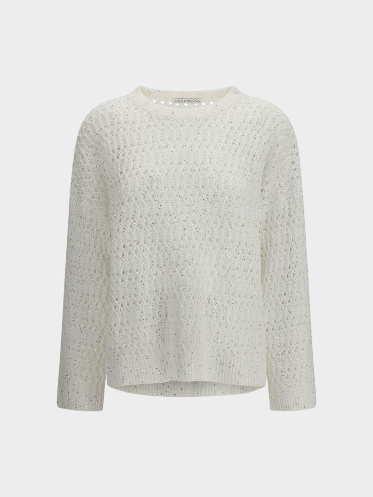 Brunello Cucinelli White Silk Sweatshirt