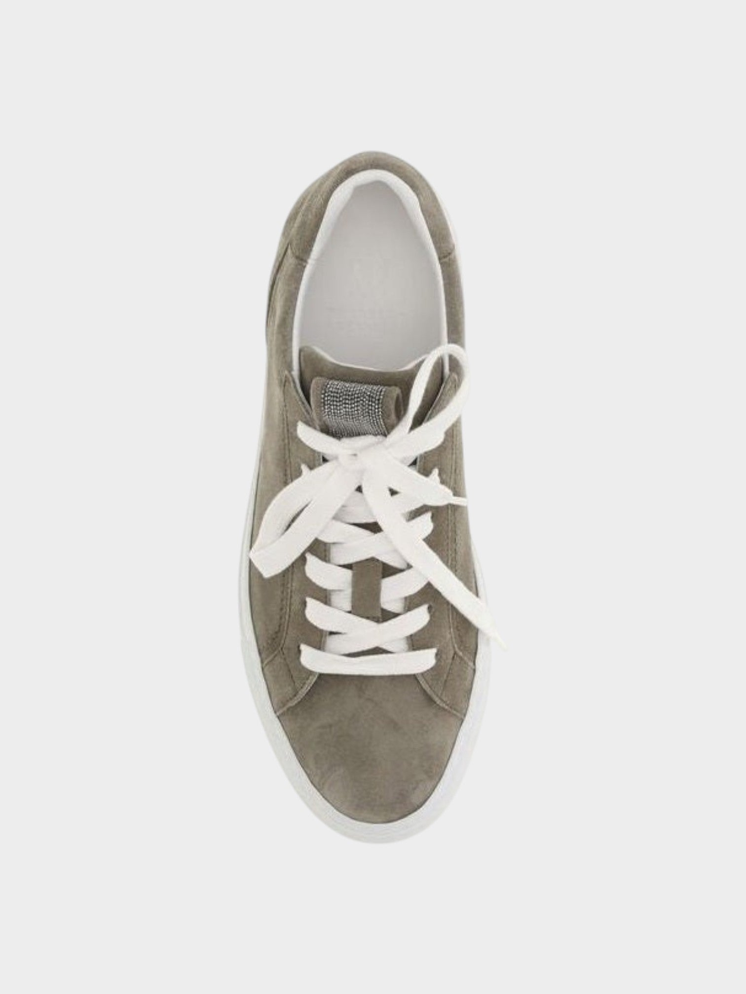 Brunello Cucinelli Gray Calf Leather Bos Taurus Sneakers-thumbmail-4