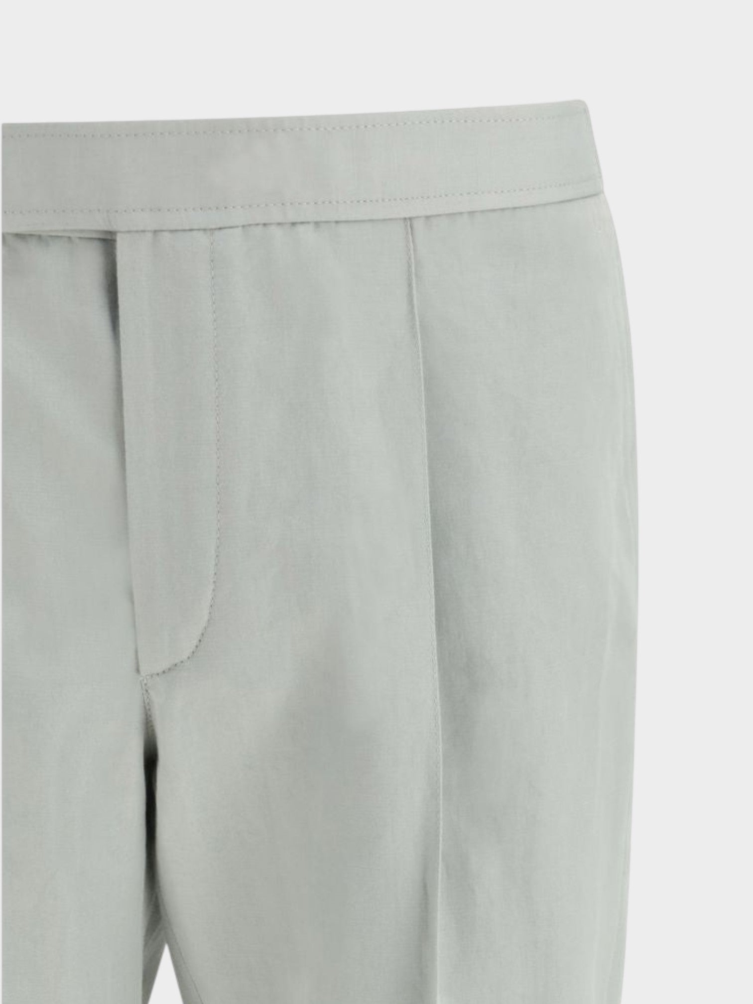 Brioni White Linen Casual Pants-thumbmail-3