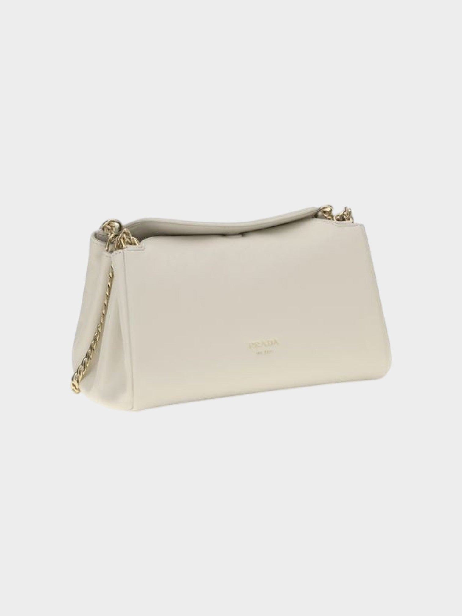 Prada White Calf Leather Bos Taurus Shoulder Bag-thumbmail-2