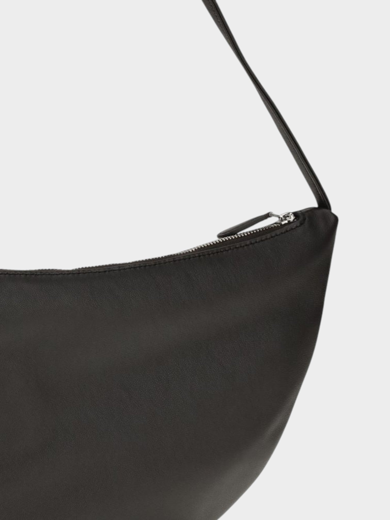 The Row Black Calf Leather Bos Taurus Shoulder Bag-thumbmail-4