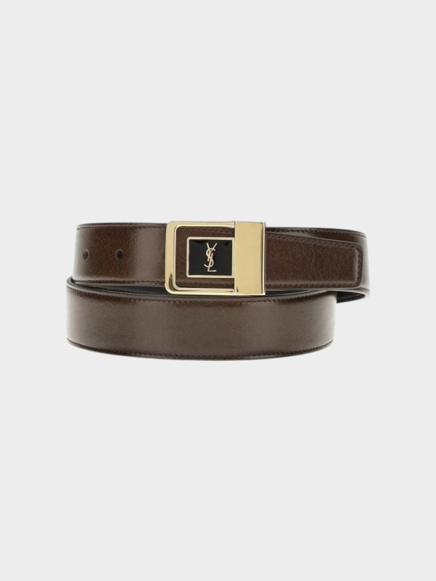 Saint Laurent Bicolor Calf Leather Bos Taurus Regular Belt