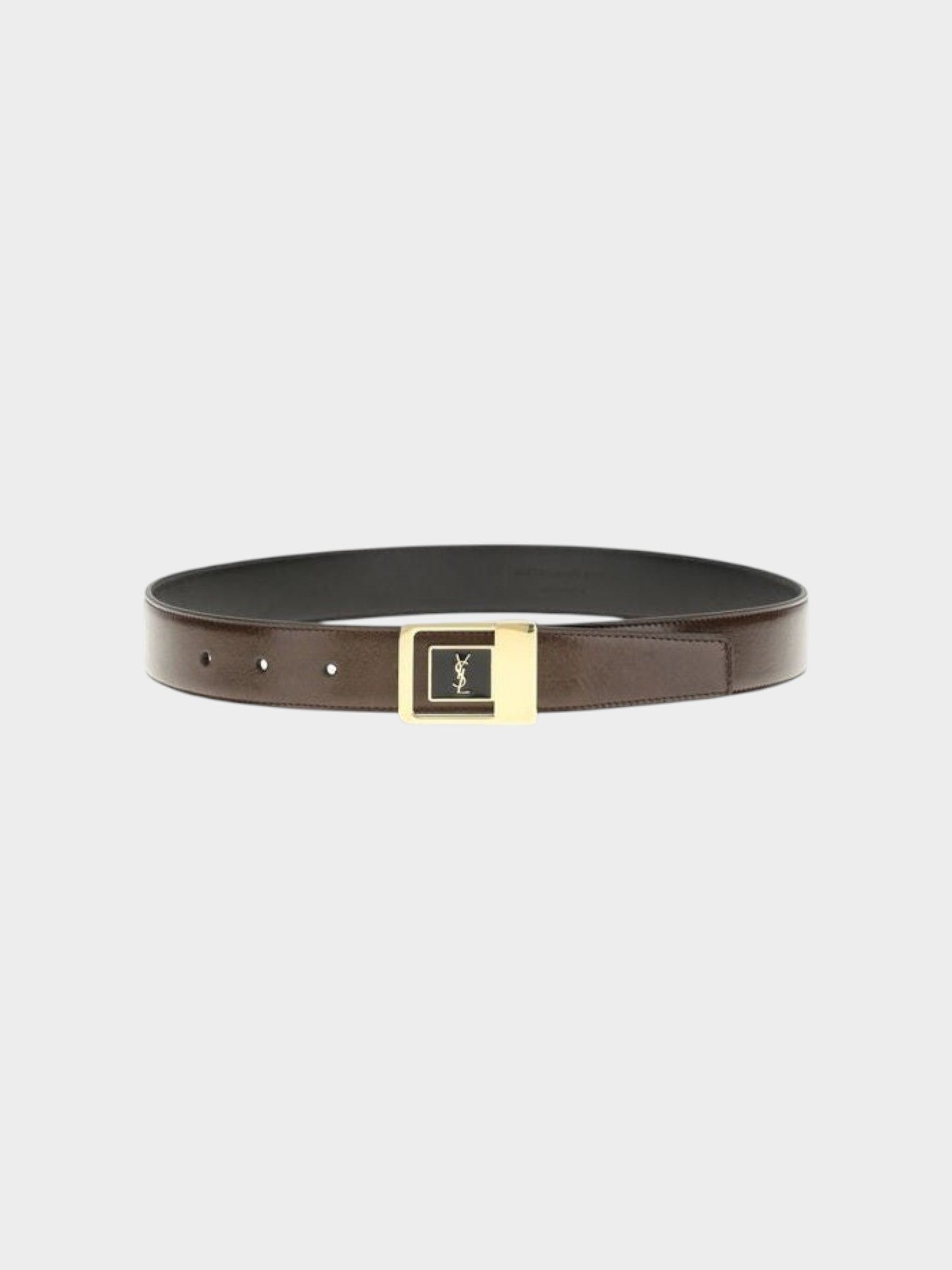 Saint Laurent Bicolor Calf Leather Bos Taurus Regular Belt-thumbmail-2