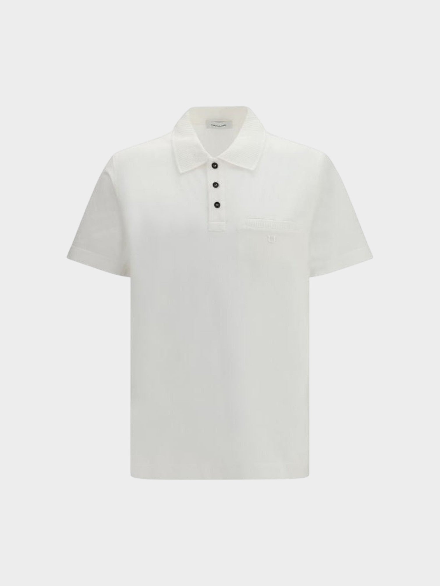 Ferragamo White Cotton Polo Shirt