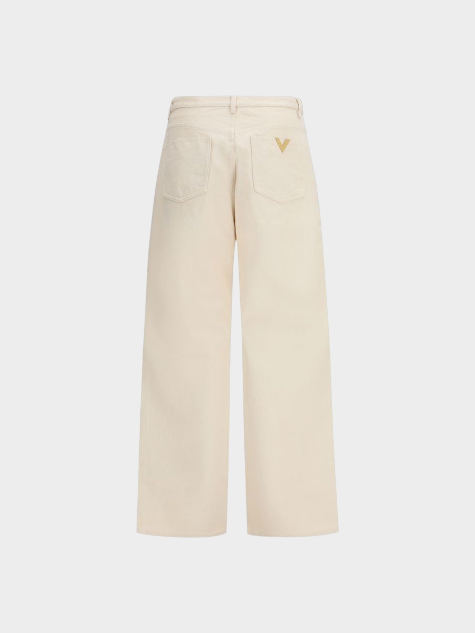 Valentino Beige Cotton Casual Pants-thumbmail-2