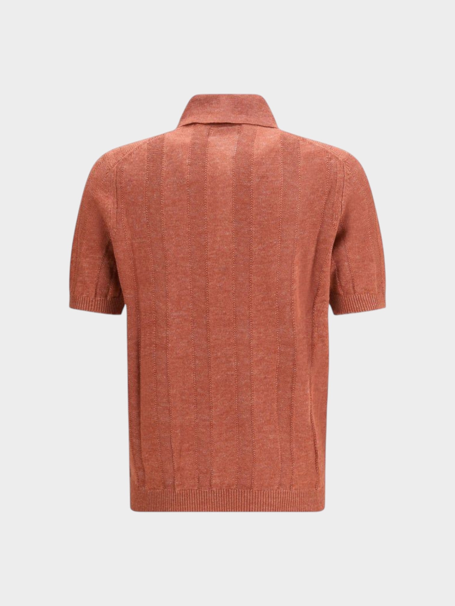 Brunello Cucinelli Orange Cotton Polo Shirt-thumbmail-2