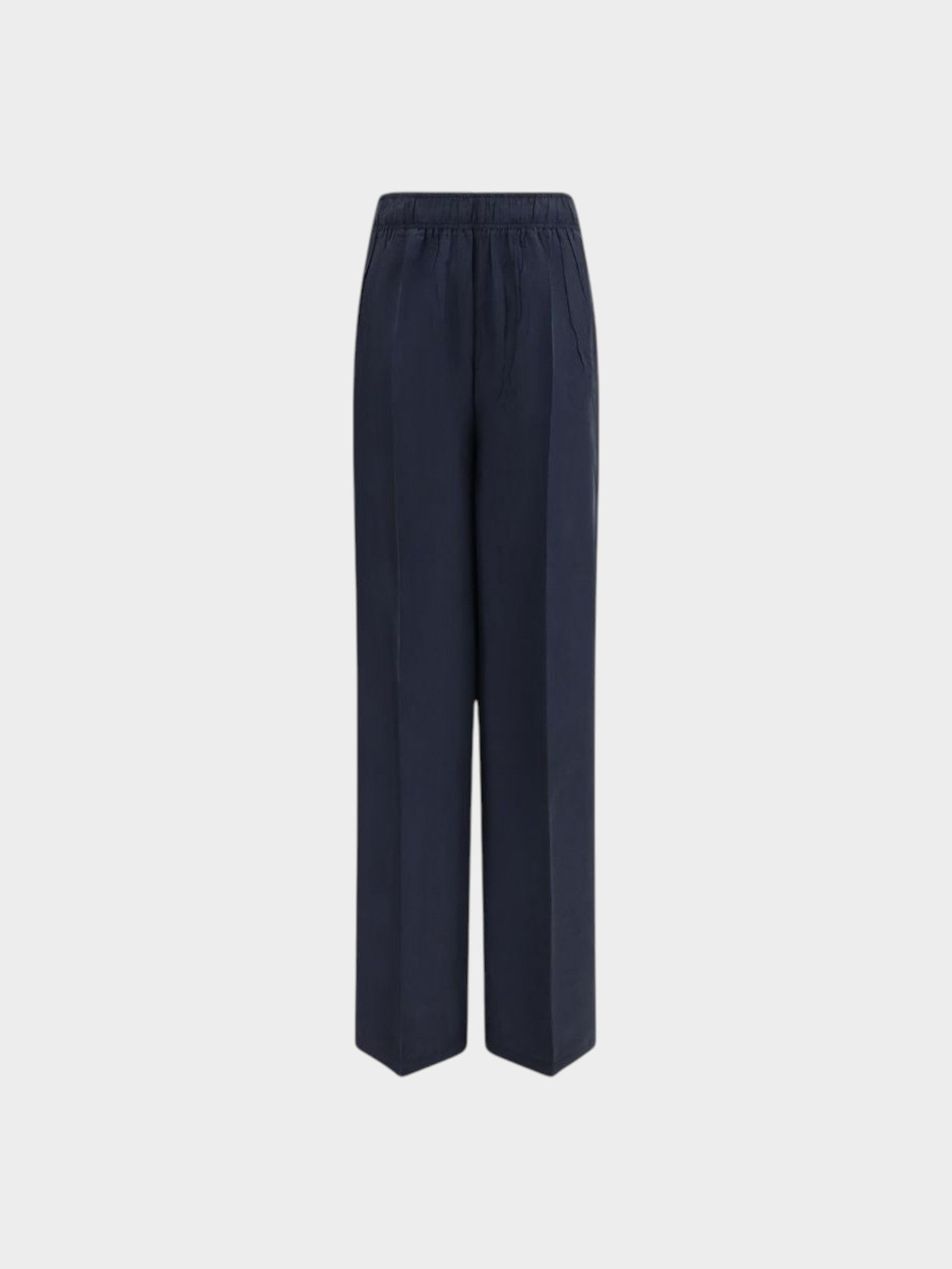 Prada Blue Silk Casual Pants