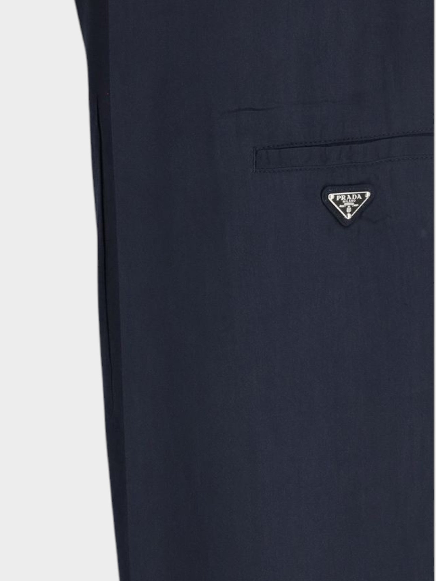 Prada Blue Silk Casual Pants-thumbmail-3