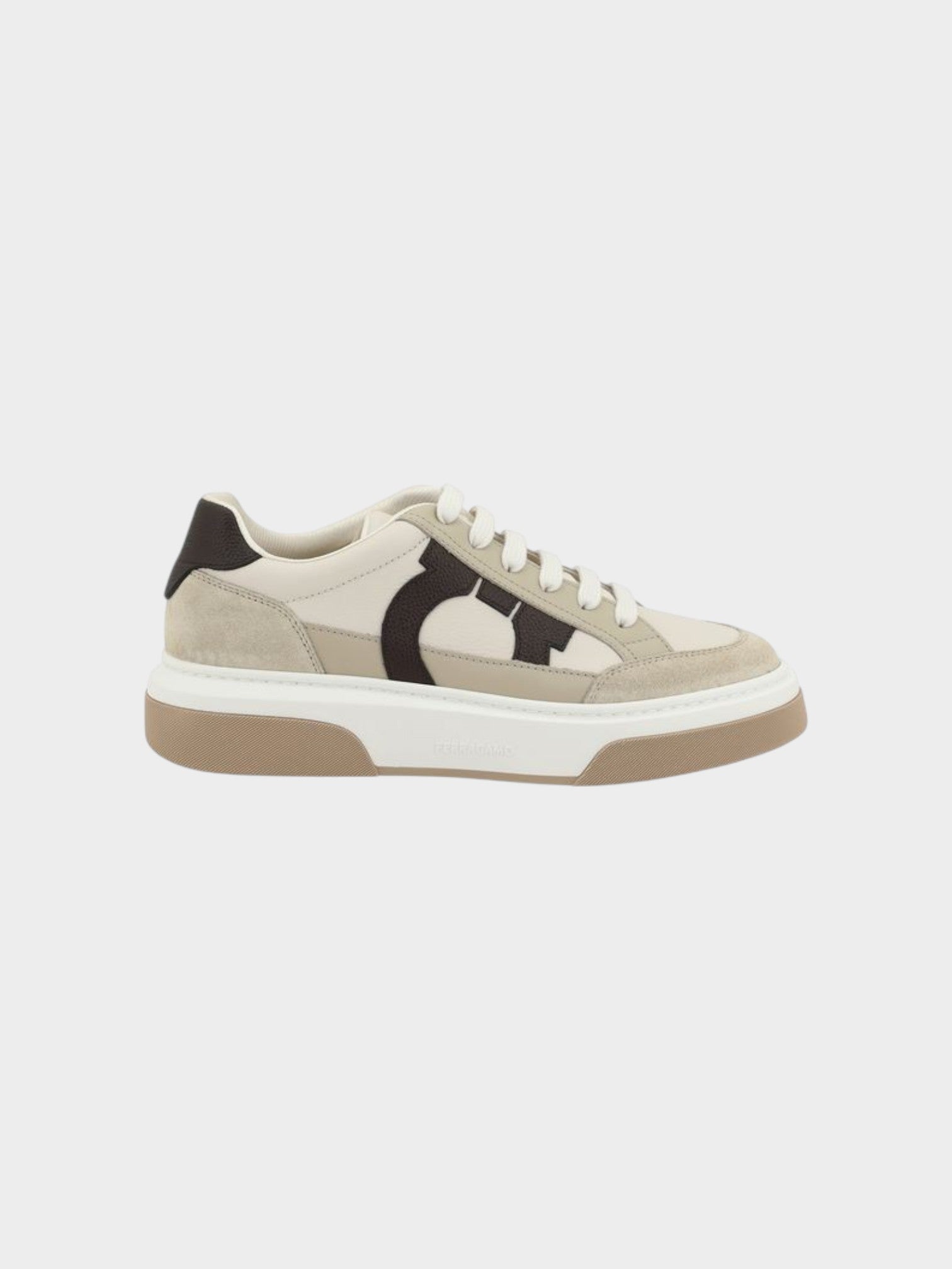 Ferragamo Multicolor Calf Leather Bos Taurus Platform Sneakers