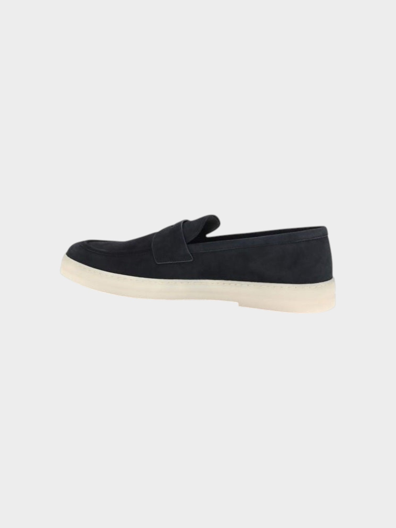 Prada Blue Calf Leather Bos Taurus Slip-On Loafers-thumbmail-3
