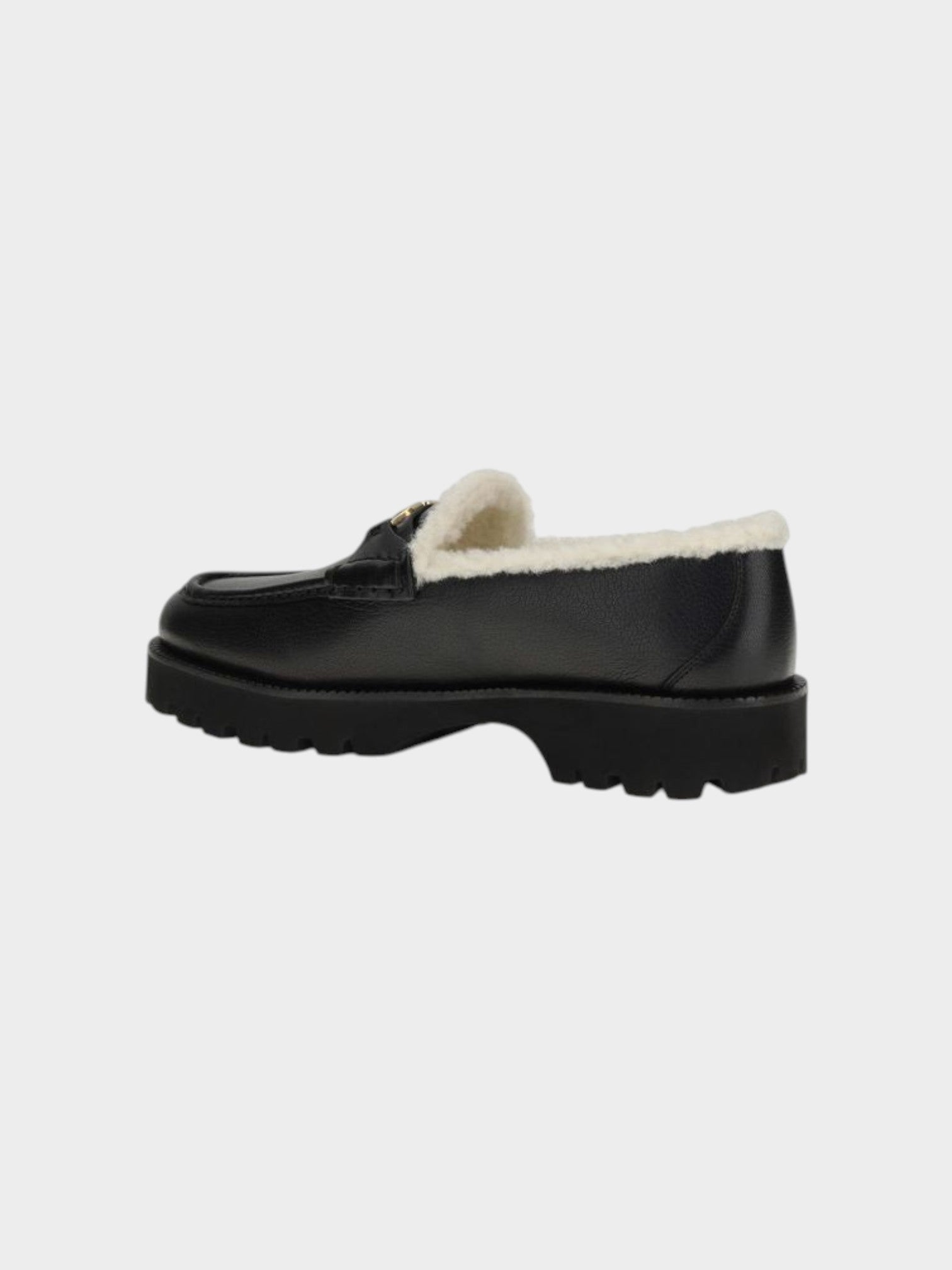 Valentino Garavani Black Calf Leather Bos Taurus Slip-On Loafers-thumbmail-3