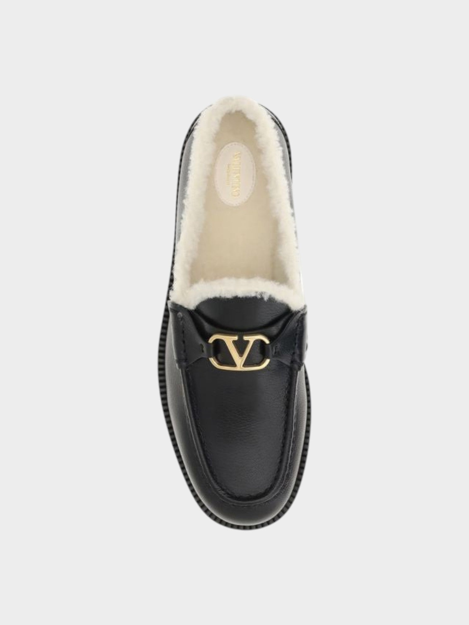 Valentino Garavani Black Calf Leather Bos Taurus Slip-On Loafers-thumbmail-4
