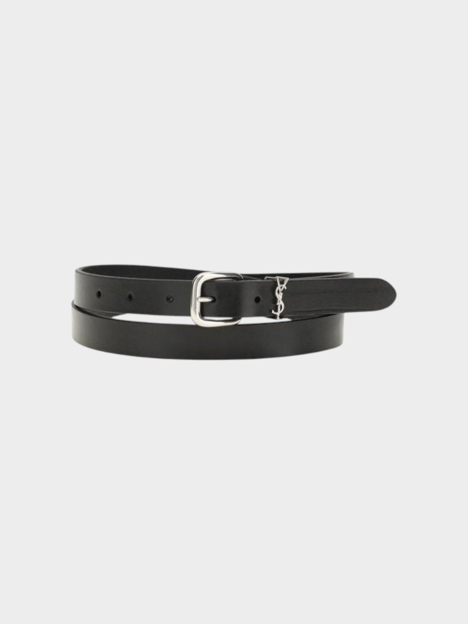 Saint Laurent Black Cotton Regular Belt