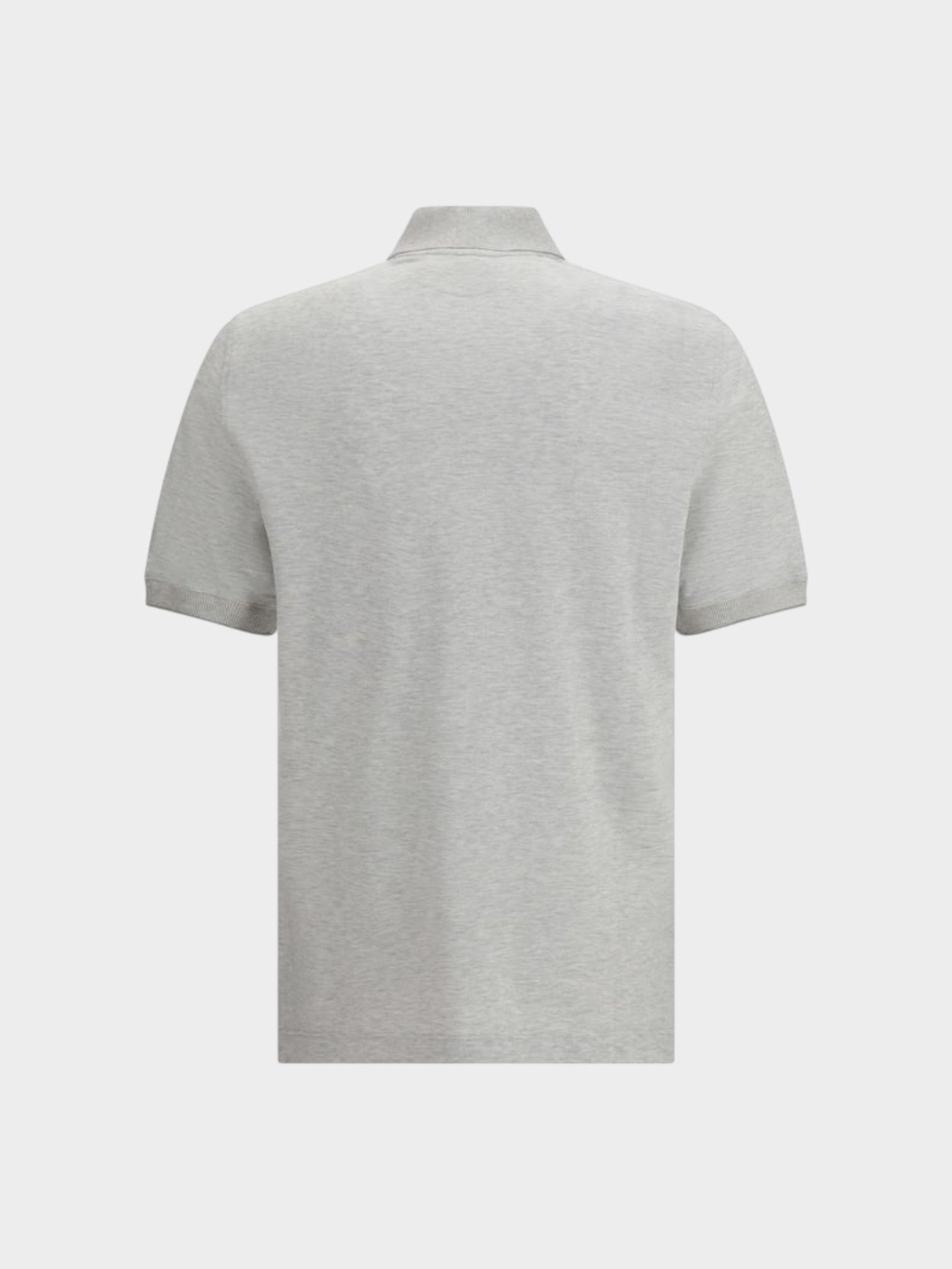 Brunello Cucinelli Gray Cotton Polo Shirt-thumbmail-2