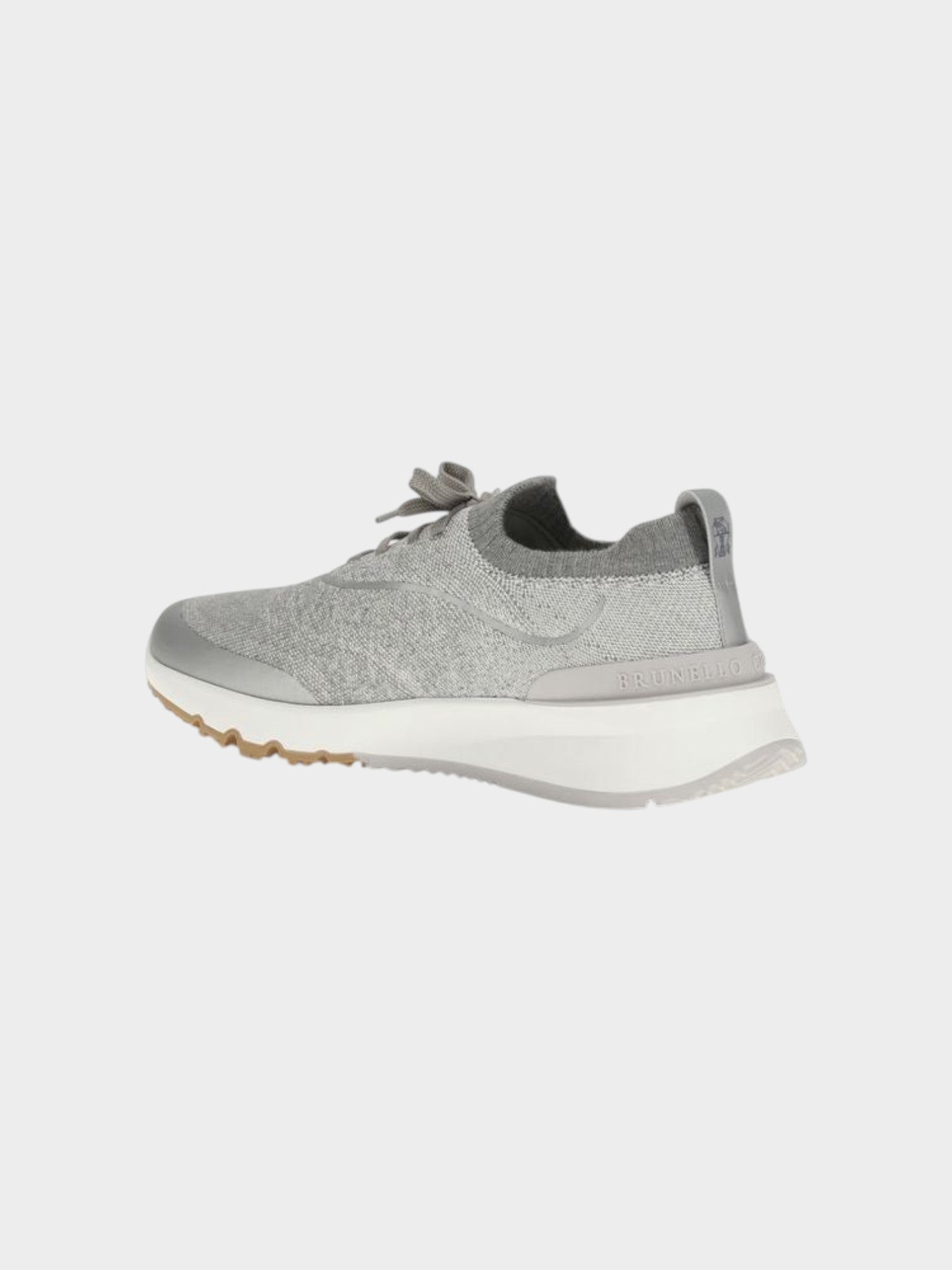 Brunello Cucinelli Gray Cotton Athletic Sneakers-thumbmail-3