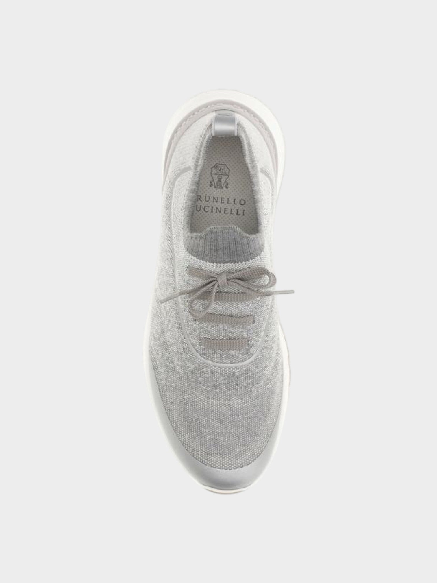 Brunello Cucinelli Gray Cotton Athletic Sneakers-thumbmail-4