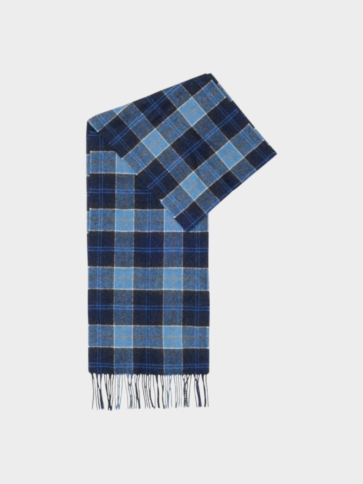 Barbour Blue Wool Scarf