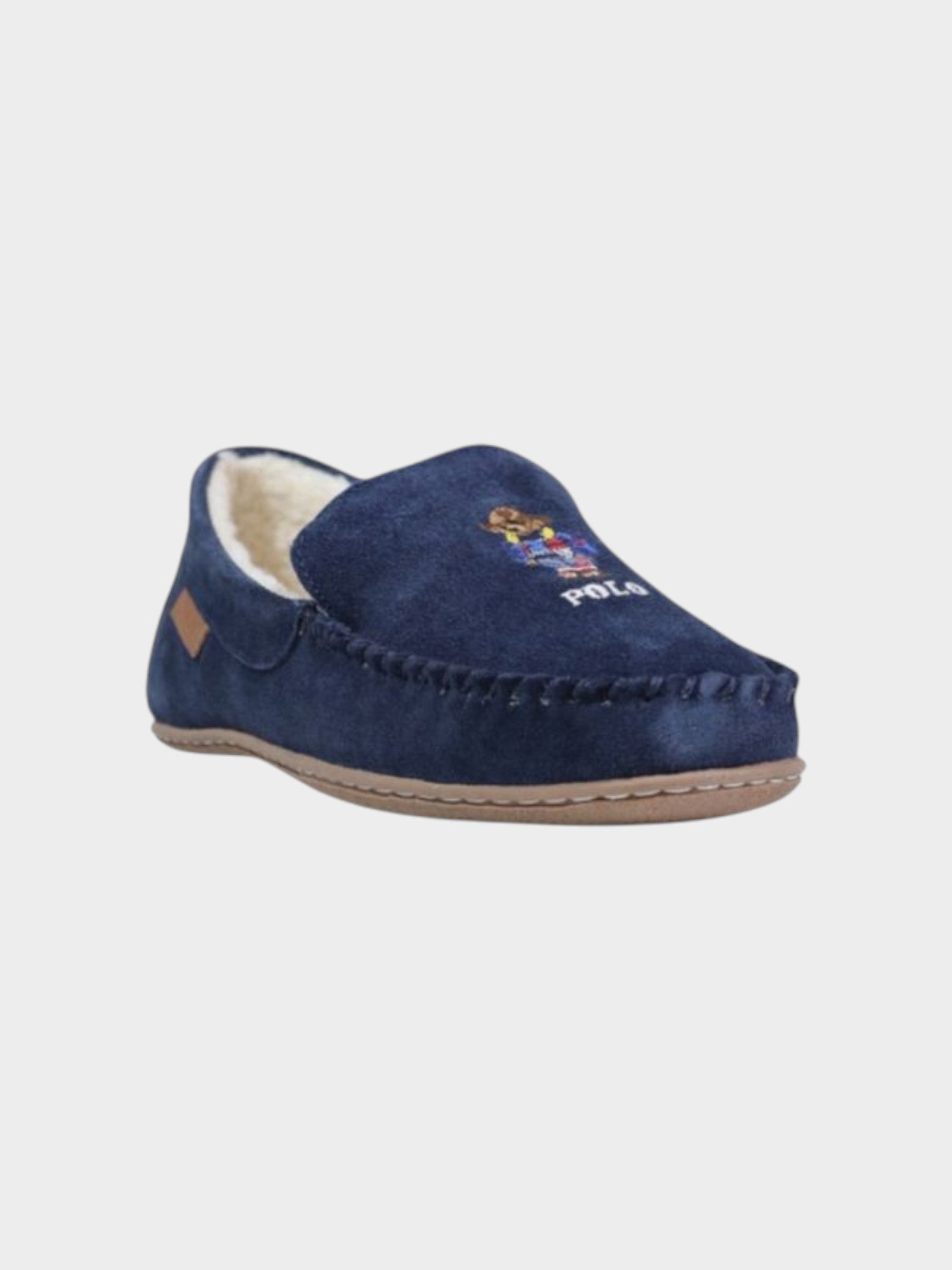 Ralph Lauren Blue Suede Leather Slippers-thumbmail-2