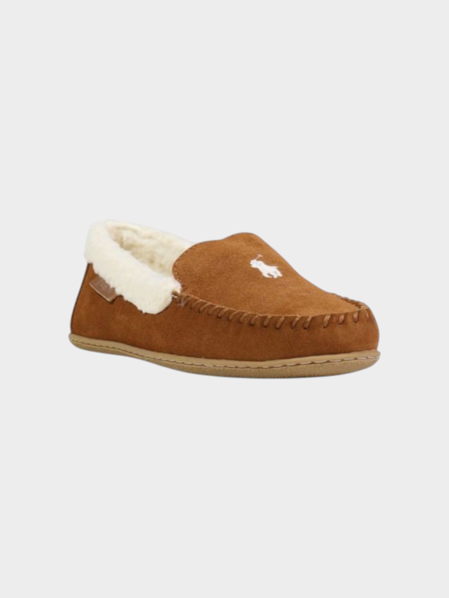 Ralph Lauren Brown Suede Leather Slippers-thumbmail-2