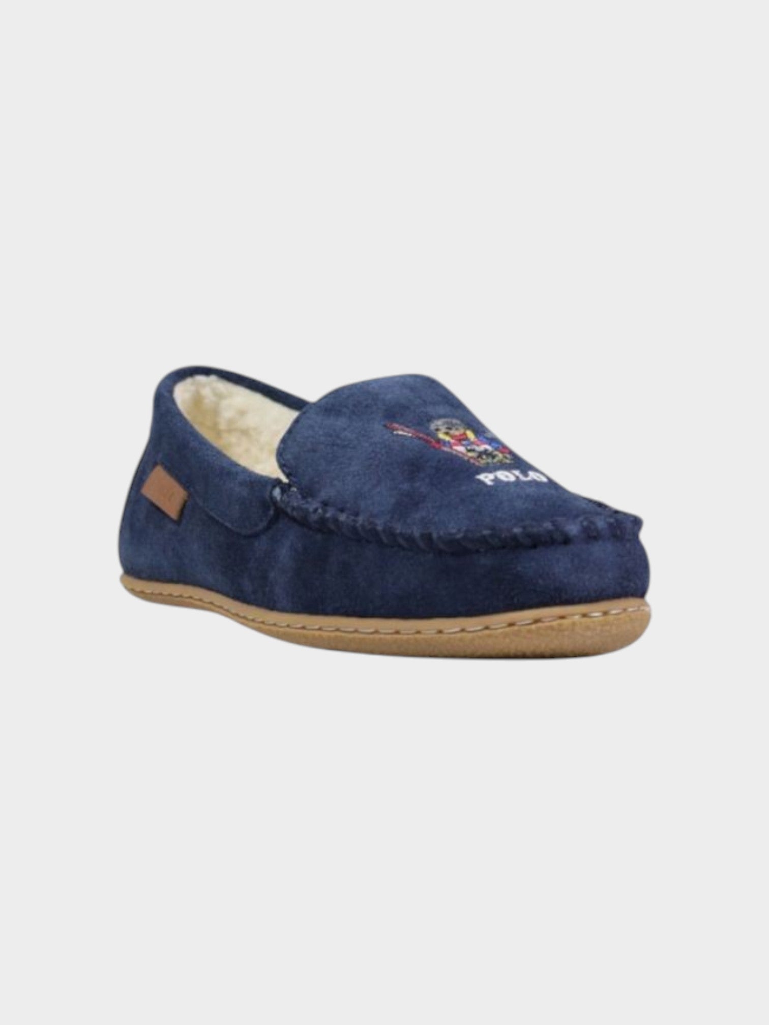 Ralph Lauren Blue Suede Leather Slippers-thumbmail-2