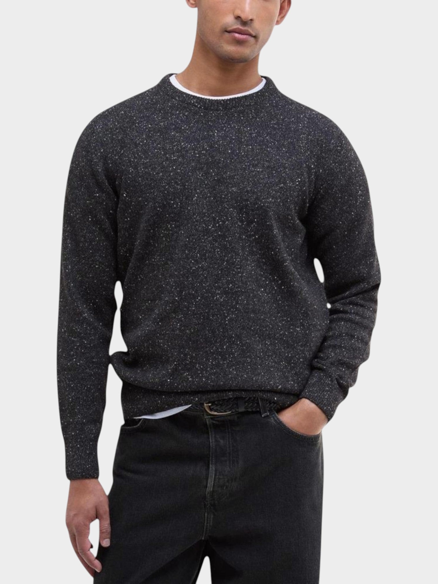 Barbour Black Wool Sweatshirt