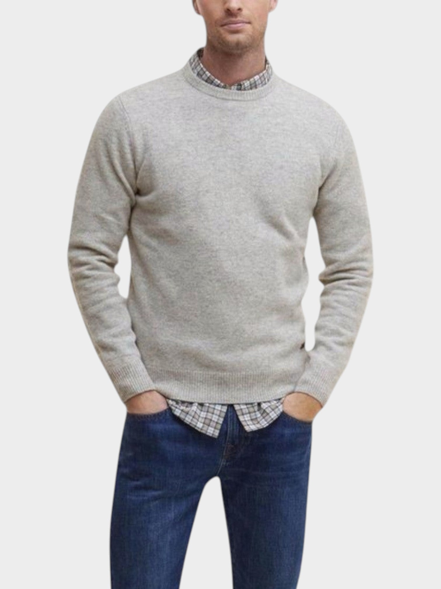 Barbour Gray Wool Sweatshirt-thumbmail-3