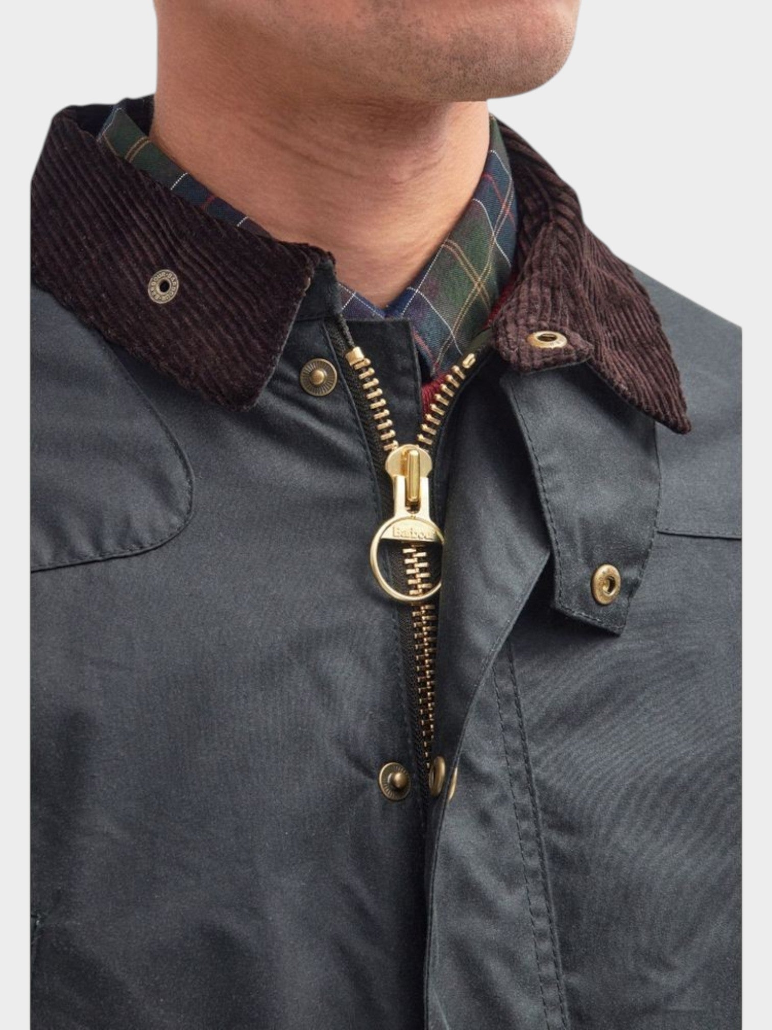Barbour Gray Cotton Shell Jacket-thumbmail-2