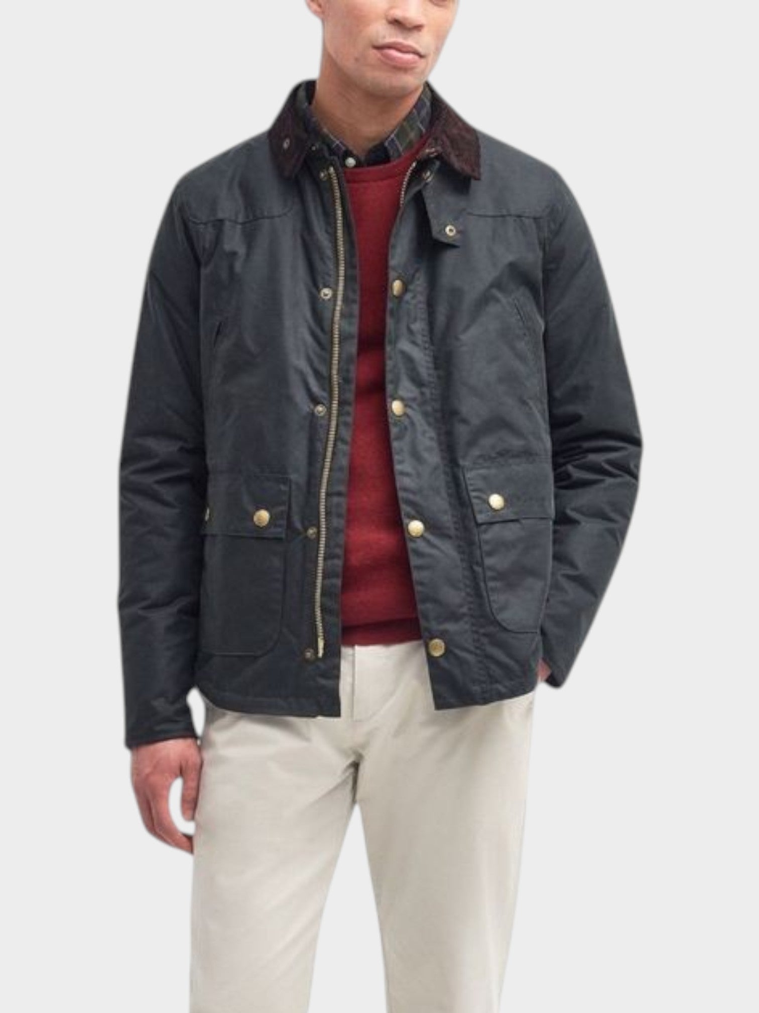 Barbour Gray Cotton Shell Jacket-thumbmail-3