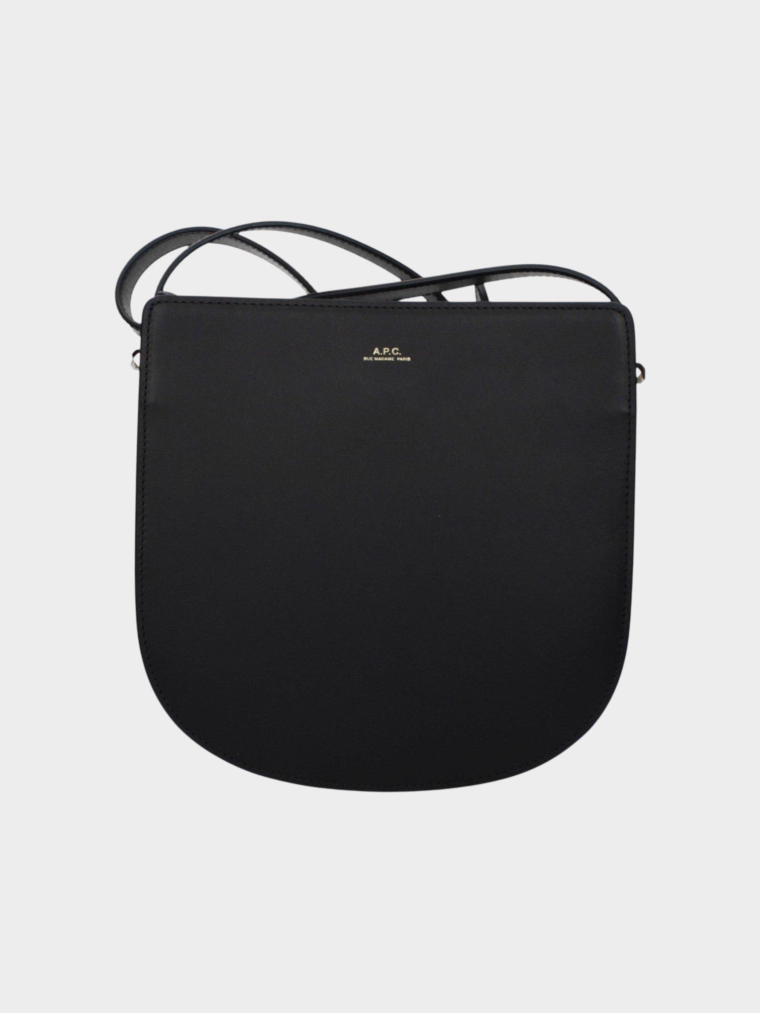 A.P.C. Black Leather Crossbody Bag