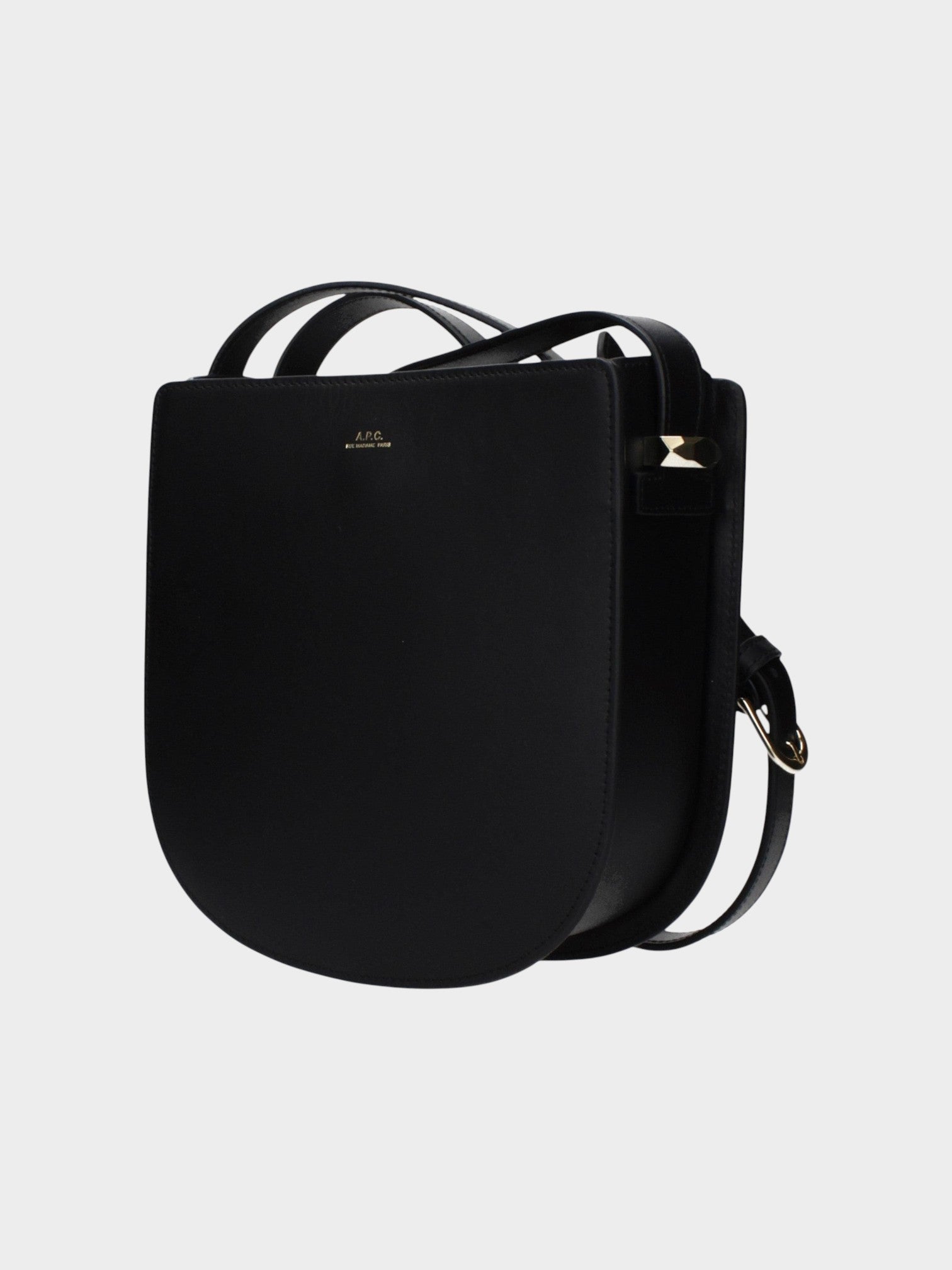 A.P.C. Black Leather Crossbody Bag-thumbmail-2