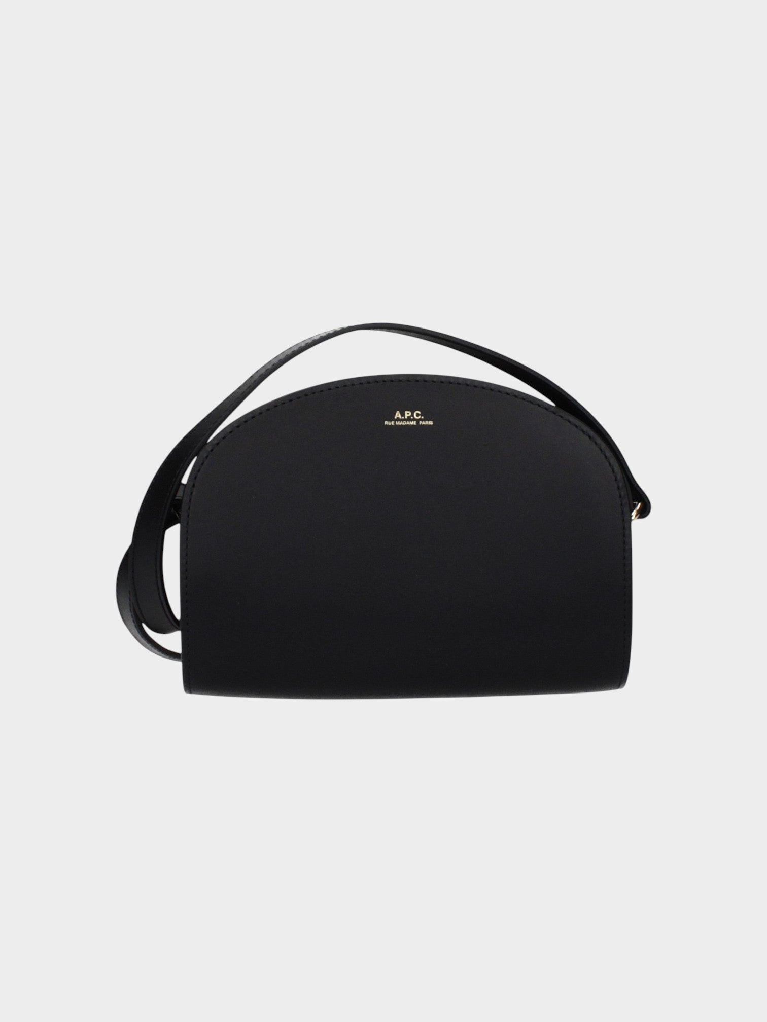 A.P.C. Black Leather Crossbody Bag
