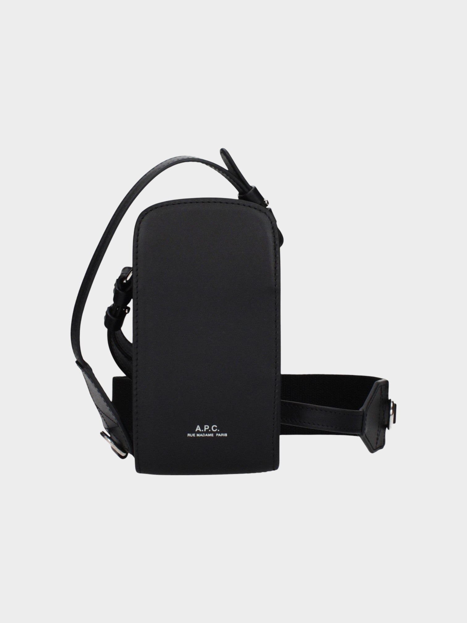 A.P.C. Black Leather Crossbody Bag