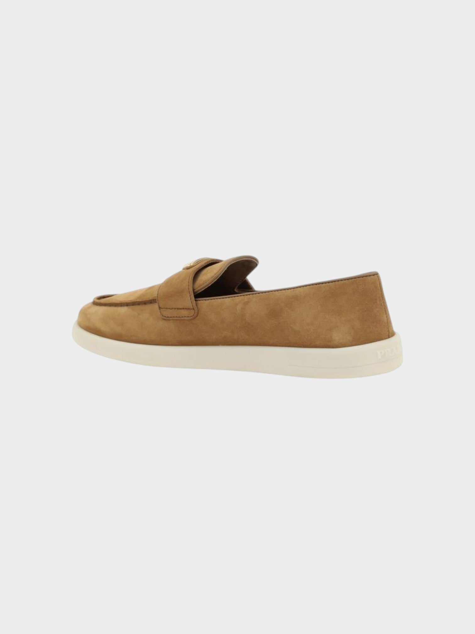 Prada Brown Calf Leather Bos Taurus Slip-On Loafers-thumbmail-3