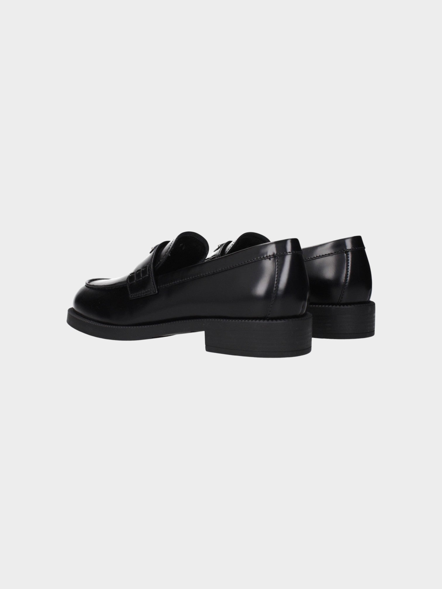 Prada Black Leather Slip-On Loafers-thumbmail-4