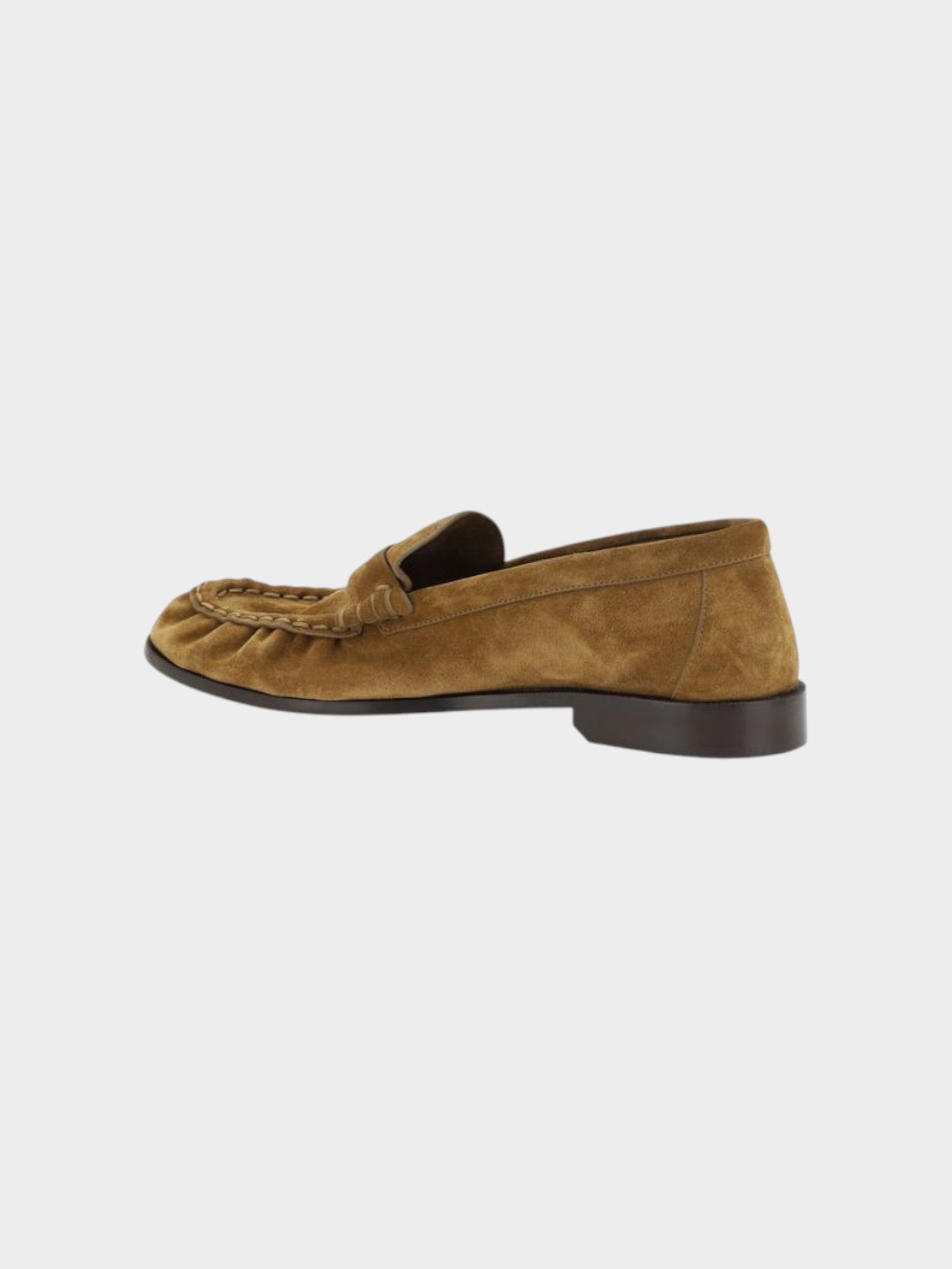 Saint Laurent Brown Calf Leather Bos Taurus Slip-On Loafers-thumbmail-3