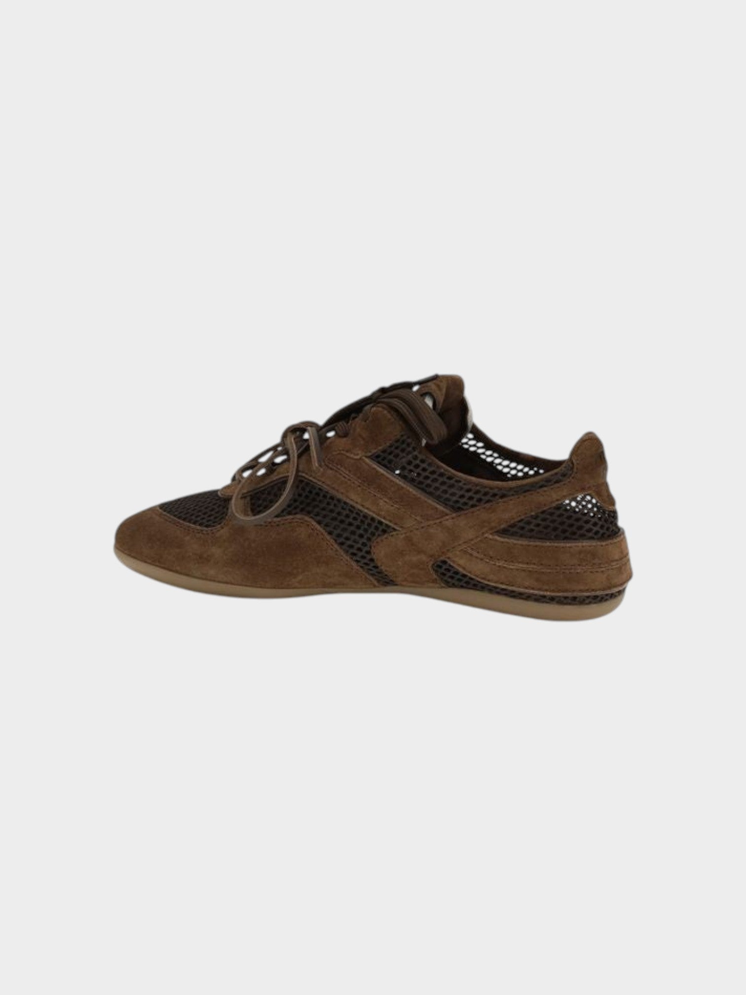 Miu Miu Brown Calf Leather Bos Taurus Athletic Sneakers-thumbmail-3