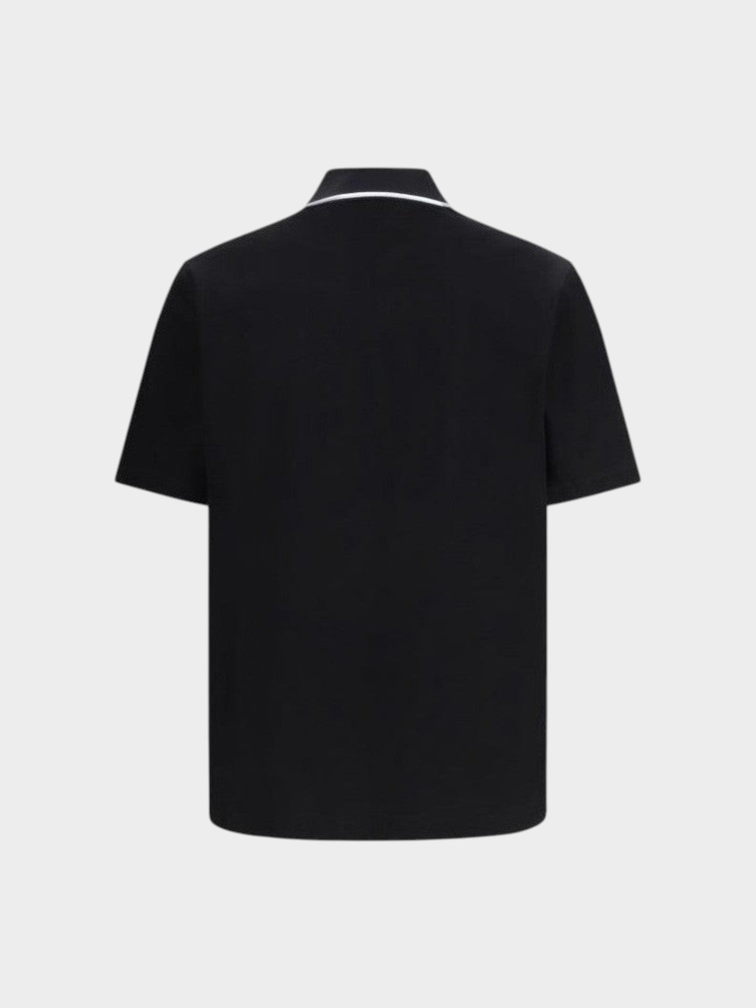 Ferragamo Black Cotton Polo Shirt-thumbmail-2