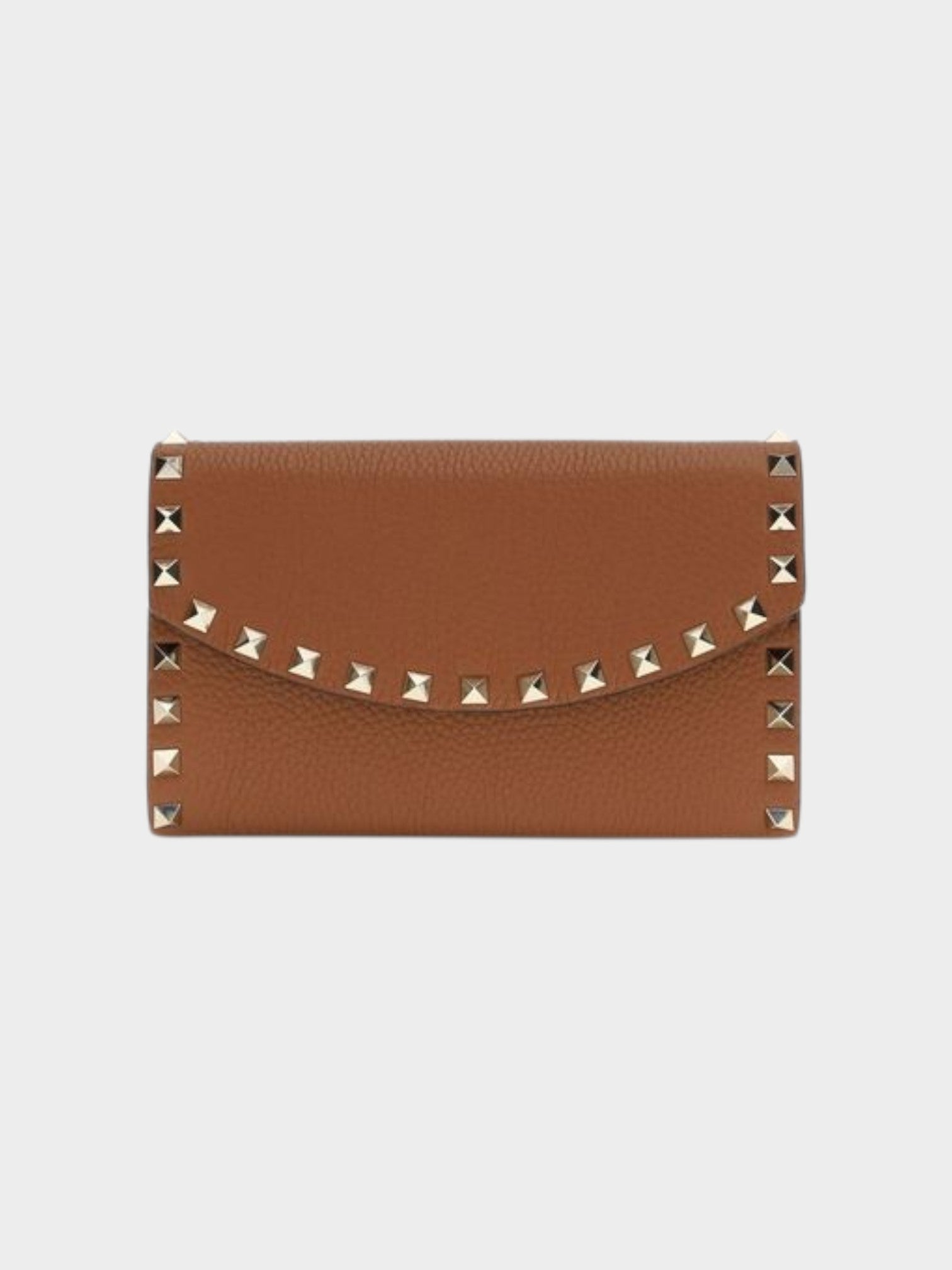 Valentino Garavani Brown Calf Leather Bos Taurus Wallet