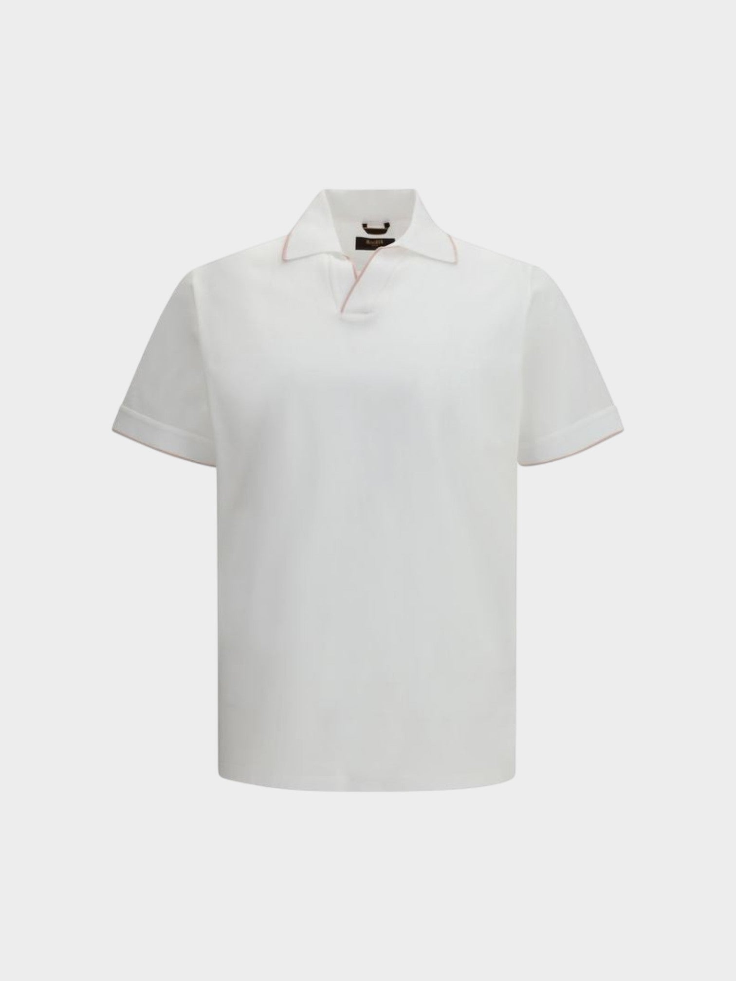 MooRER White Cotton Polo Shirt